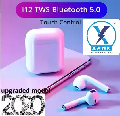 Xank Tws I12 Bluetooth Earphone With Portable Charging Case (White, True Wireless)