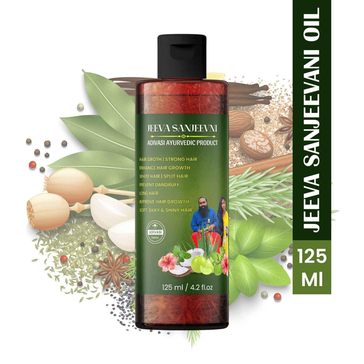 Adivasi Jeeva Sanjeevini Hair Oil 125 Ml (Pack Of 2)