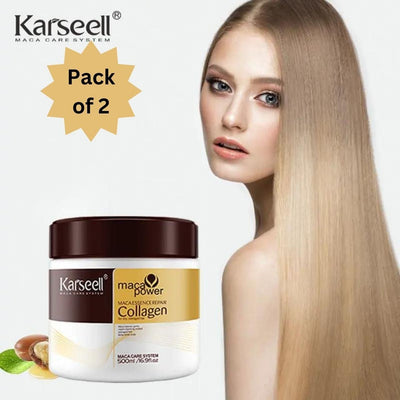 Deep Straightening Moisturize Repair Argan Oil Collagen Hair Mask 100Ml(Pack Of 2)