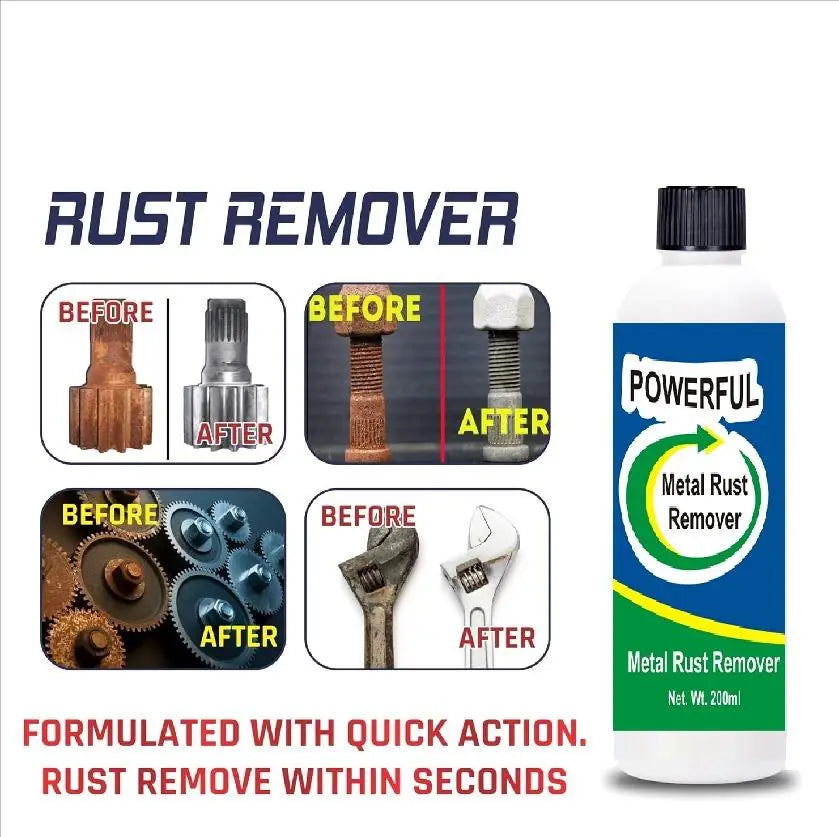 Powerfull Rust Remover Rust Converter Water Based Rust Paint For Railings Fleet 200 Ml (Pack Of 2)