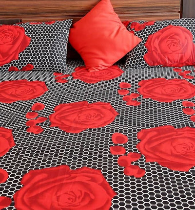 1 Double Bedsheet with 2 Pillow Covers