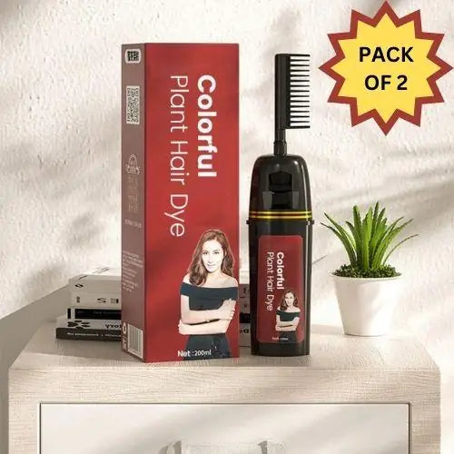 Revitalize Your Hair With Colorful Plant Hair Dye 100Ml Comb Shampoo (Pack Of 2)
