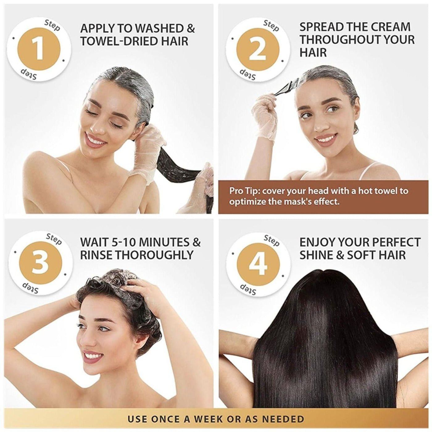 Deep Straightening Moisturize Repair Argan Oil Collagen Hair Mask 100Ml(Pack Of 2)