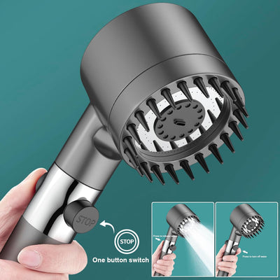 Shower Head, Hard Water Filter Shower Head With High Pressure, 3 Spray Modes