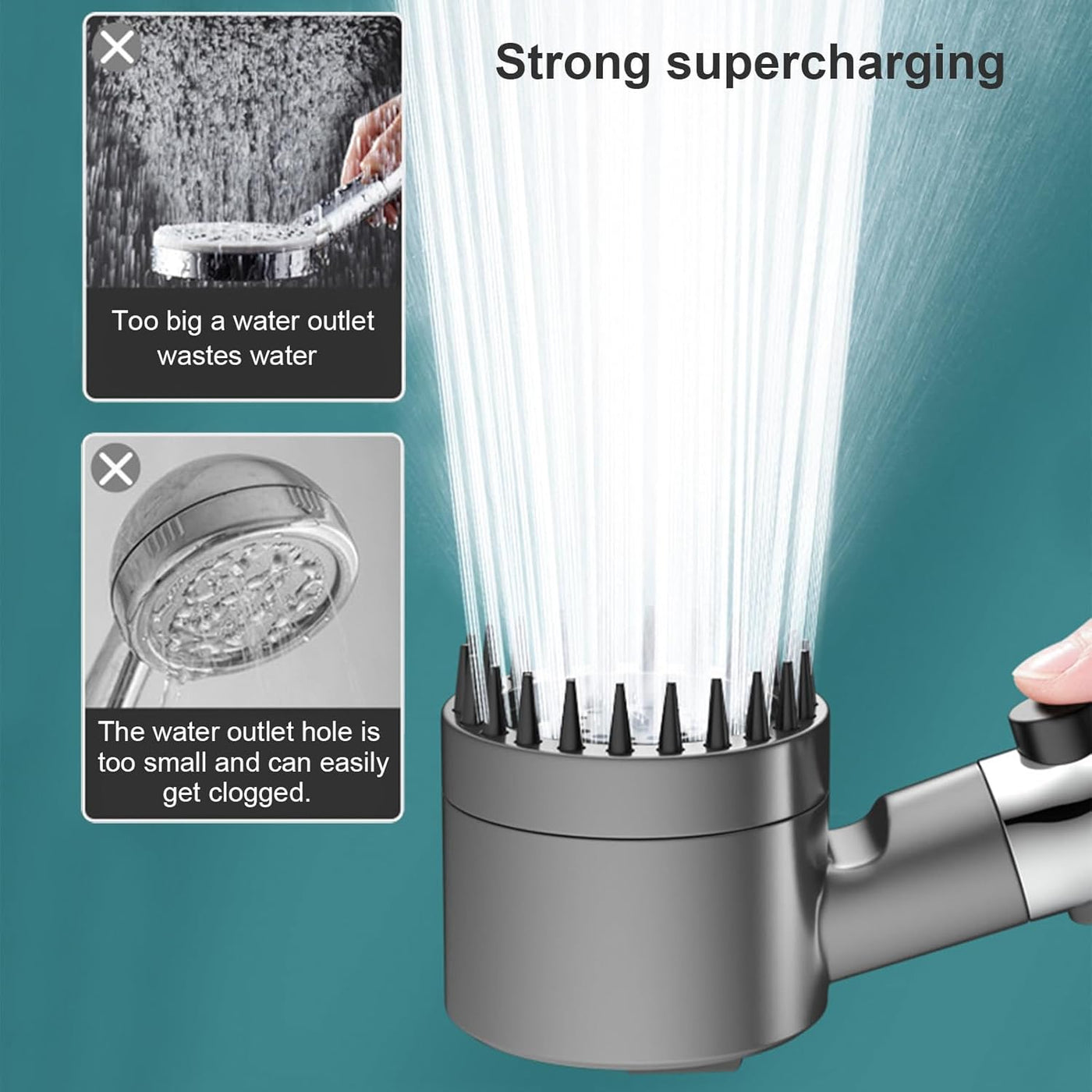 Shower Head, Hard Water Filter Shower Head With High Pressure, 3 Spray Modes