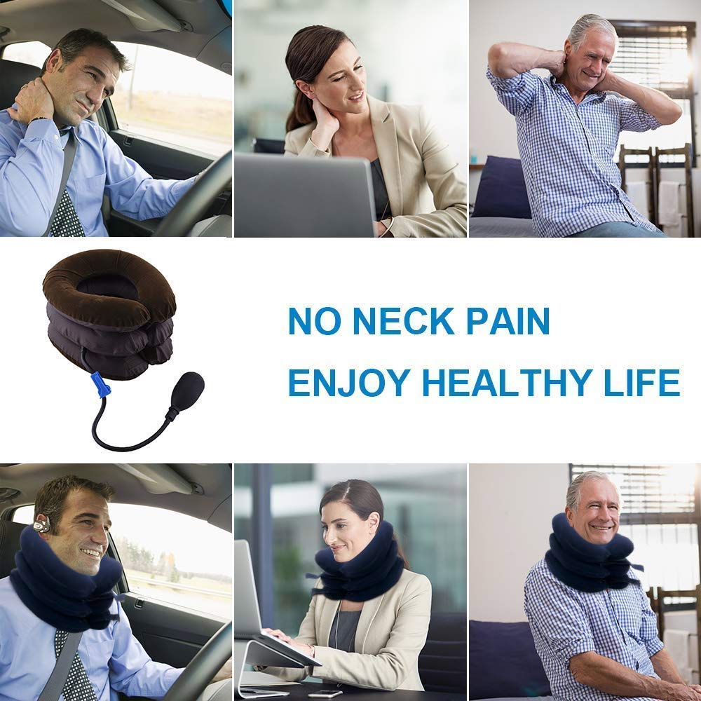 Acupressure Health Care System Portable Neck Pillow, Exerciser For Cervical Spine.